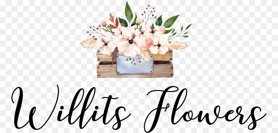 Willits Ca Florist Flower In Box Watercolor, Flower Arrangement, Plant, Greeting Card, Envelope Free Png