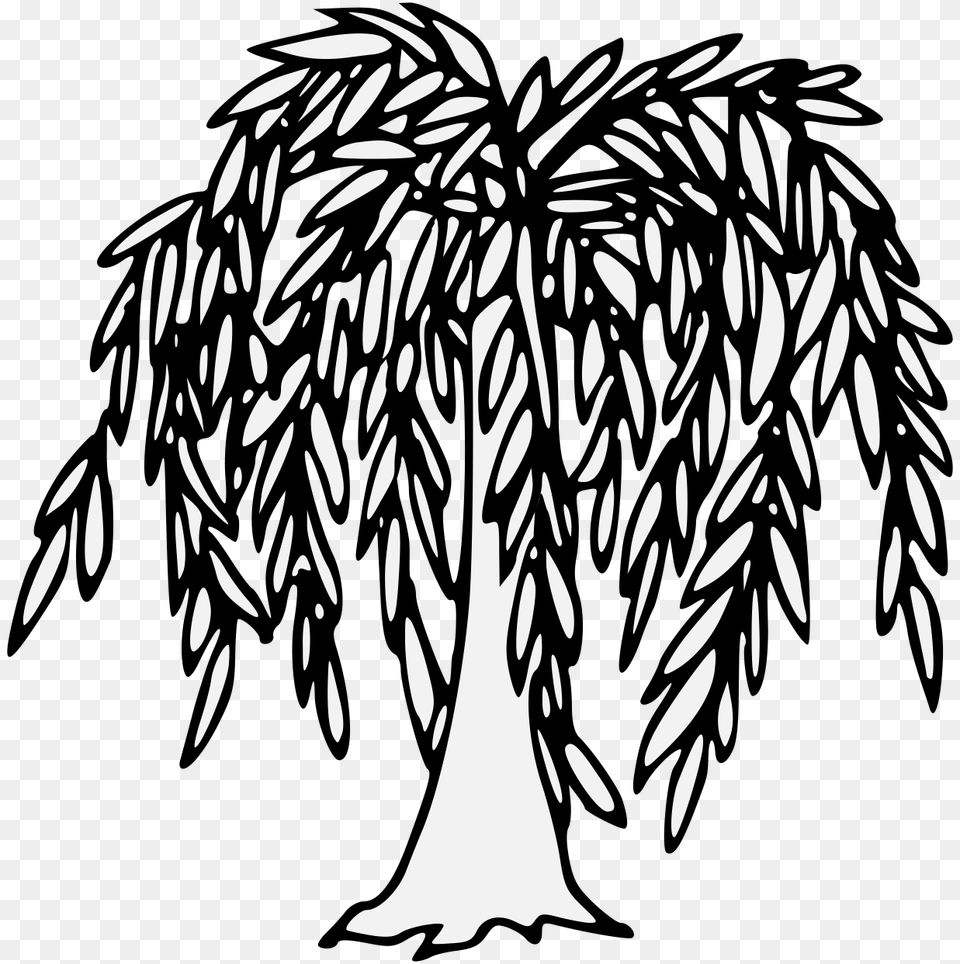 Willow, Plant, Stencil, Tree, Art Free Png