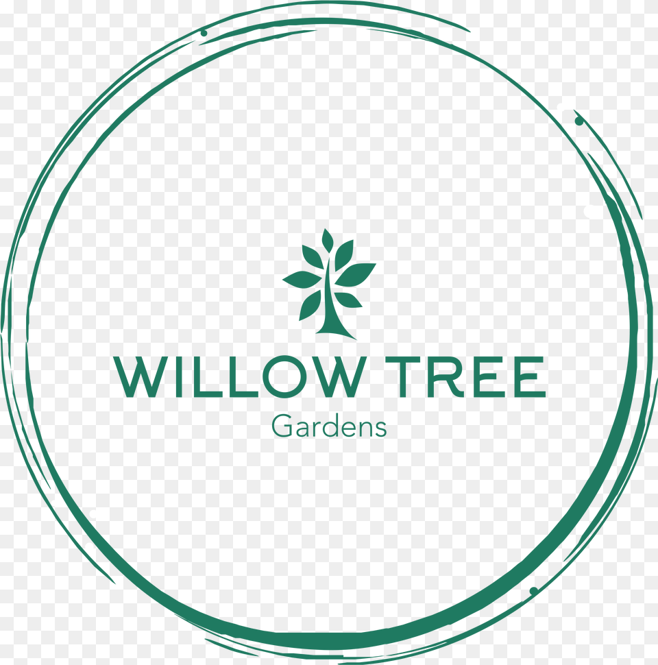 Willow Tree Gardens Circle, Green, Logo, Disk, Oval Free Png Download
