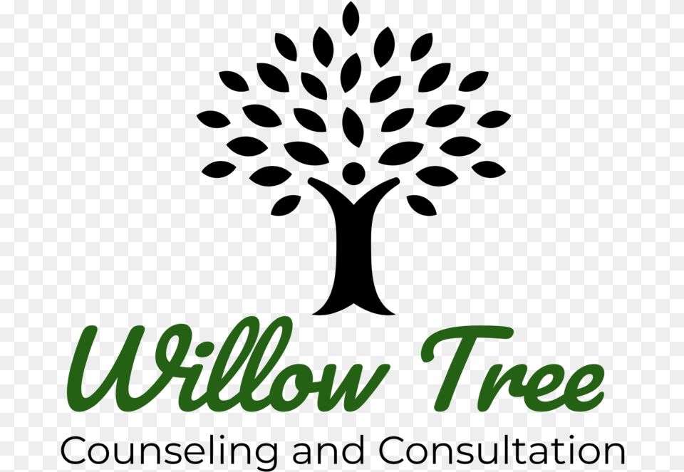 Willow Tree Logo Illustration, Green, Text Png Image