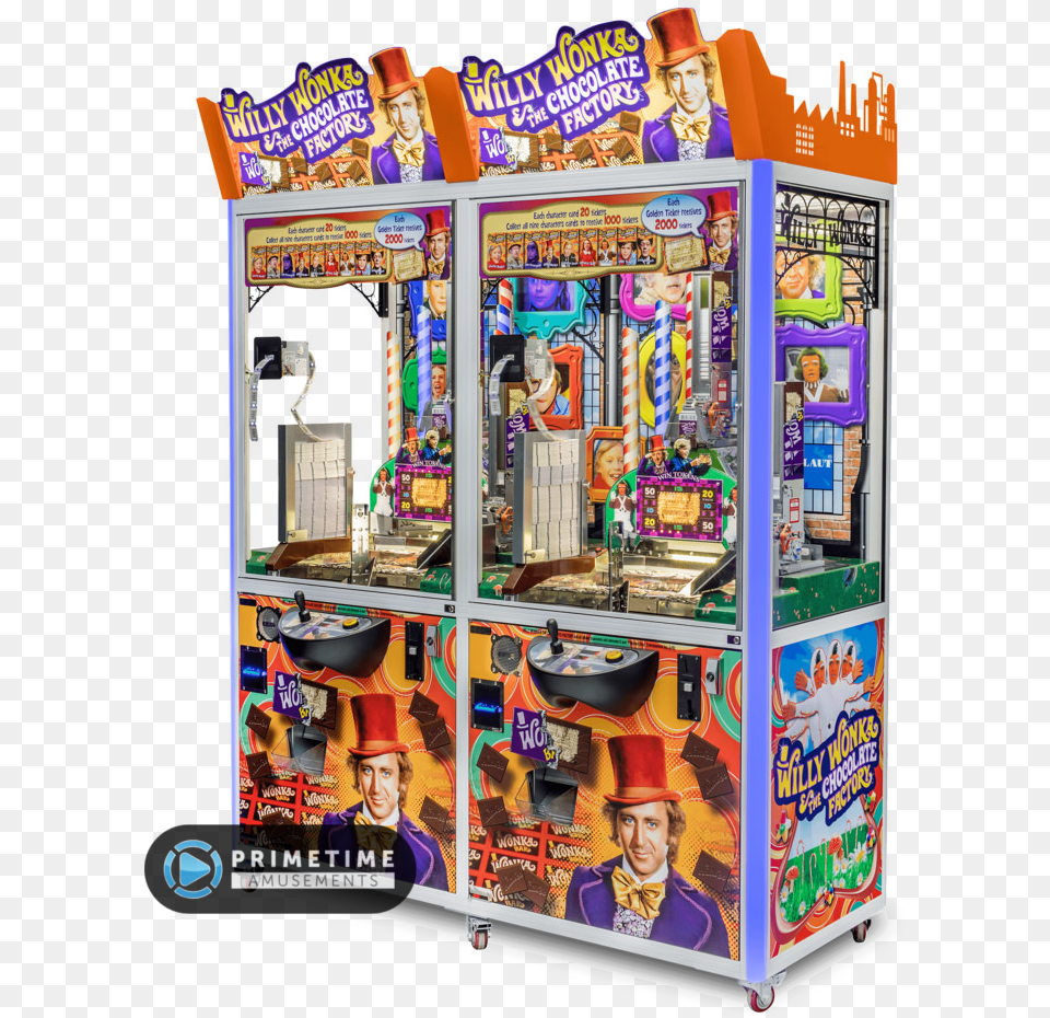 Willy Wonka Amp The Chocolate Factory By Elaut Usa Willy Wonka Coin Pusher Game, Adult, Person, Woman, Female Free Transparent Png
