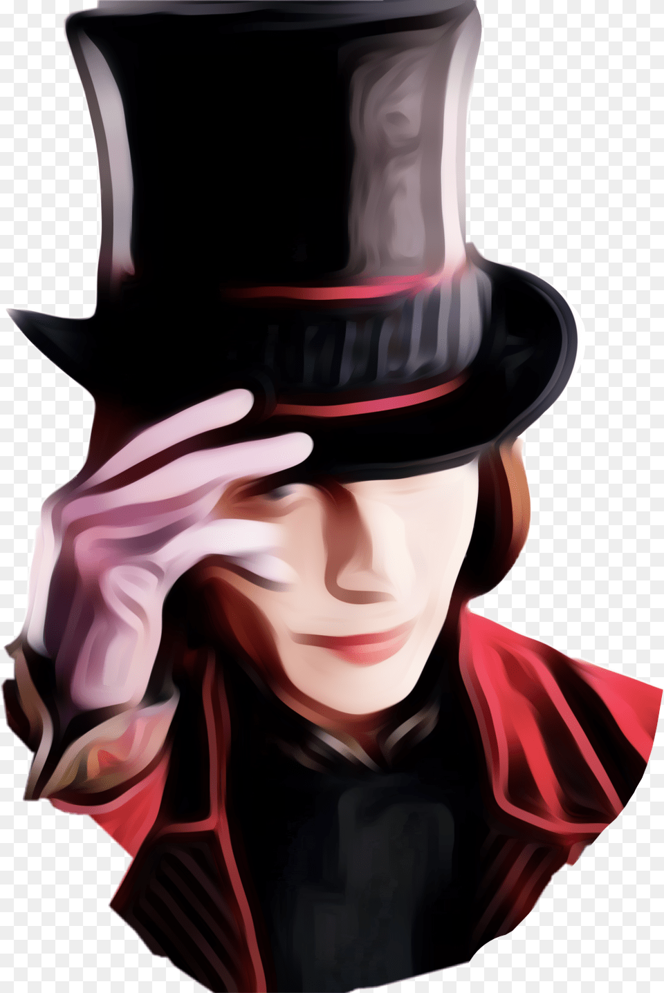 Willy Wonka Cartoonized Sticker Wonka Charlie And The Chocolate Factory, Clothing, Hat, Magician, Person Png