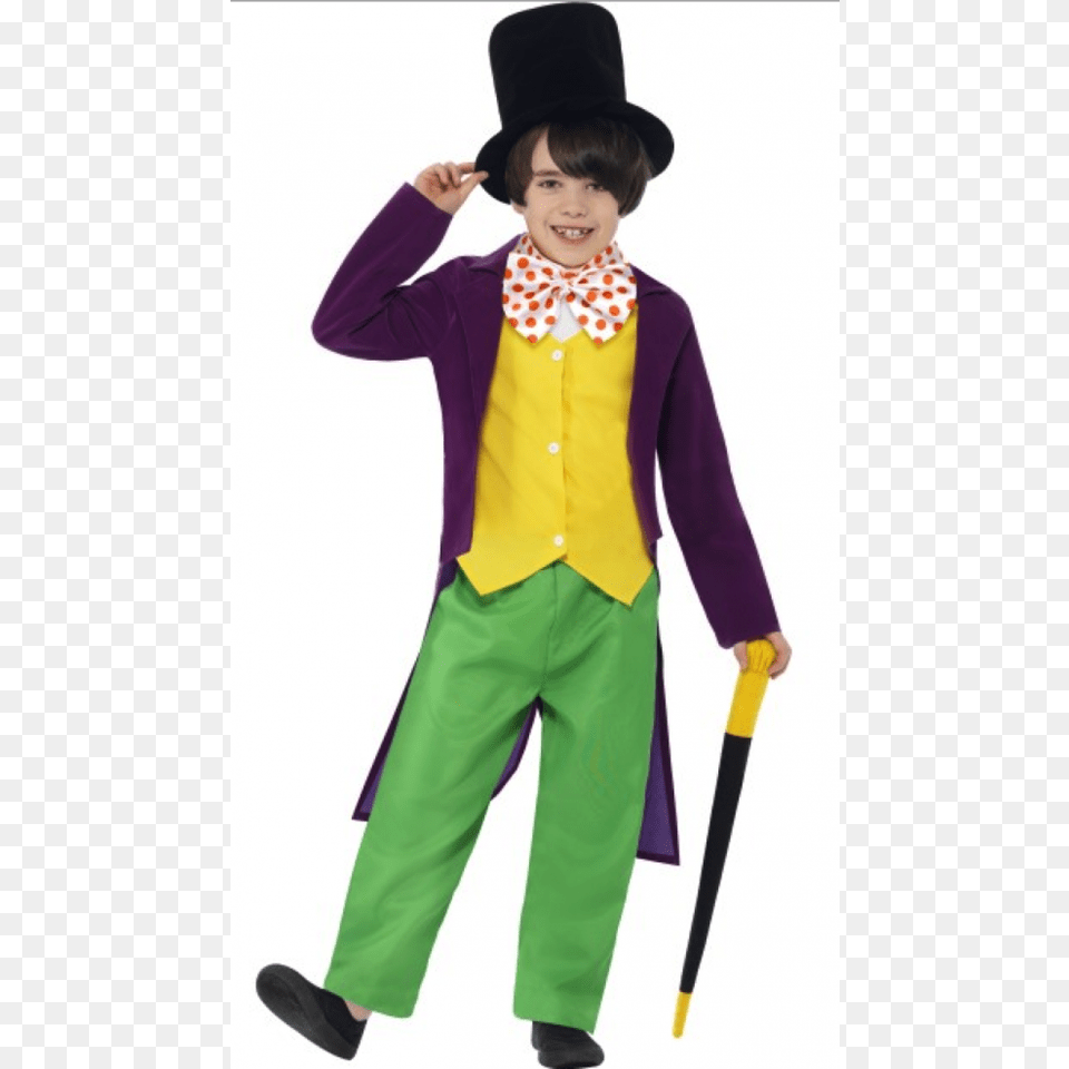 Willy Wonka Costume, Clothing, Person, Long Sleeve, Sleeve Free Png