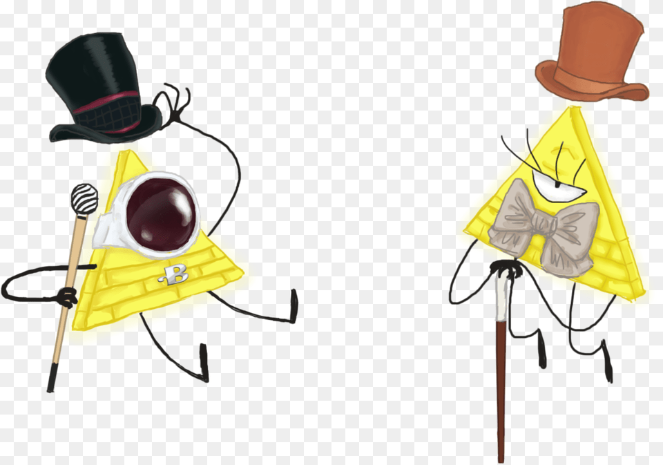 Willy Wonka X Bill Cipher, Clothing, Hat, Person Png Image