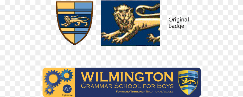 Wilmington Grammar School For Boys, Logo, Badge, Symbol, Animal Free Transparent Png