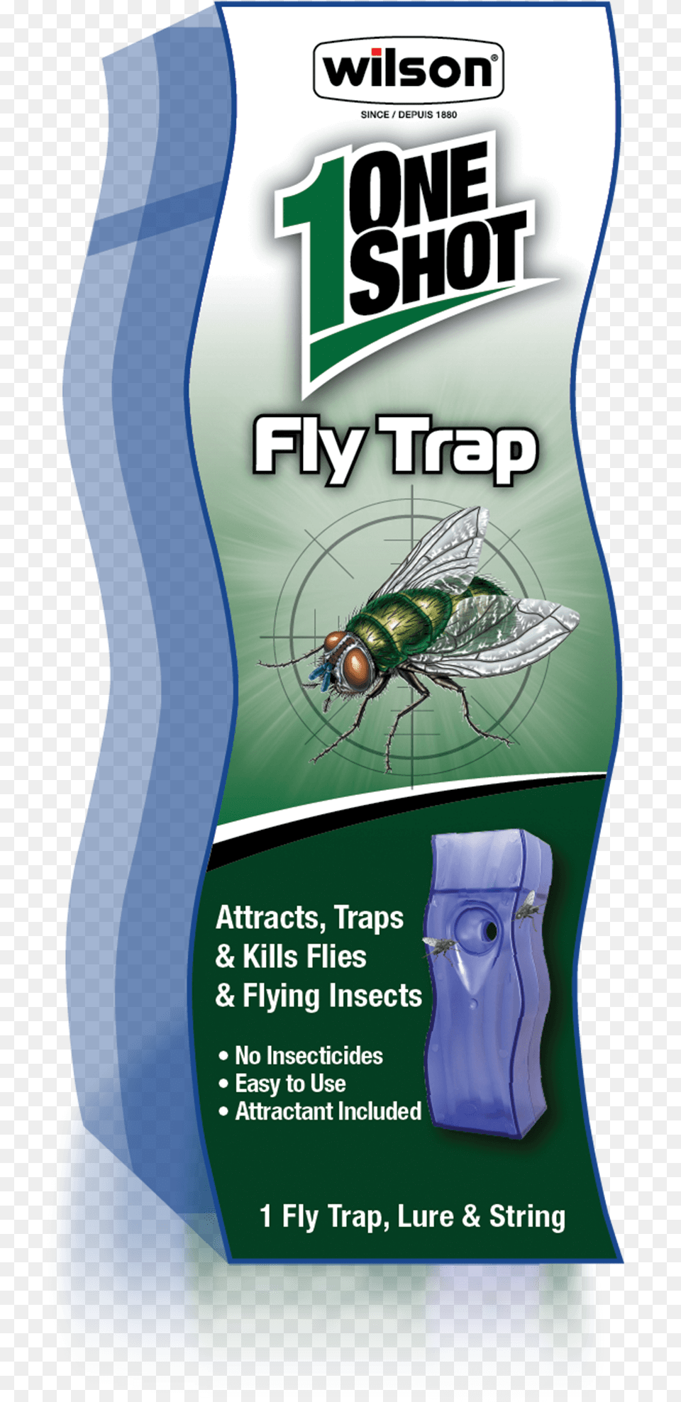 Wilson One Shot Fly Trap Pest, Advertisement, Poster, Animal, Insect Png Image