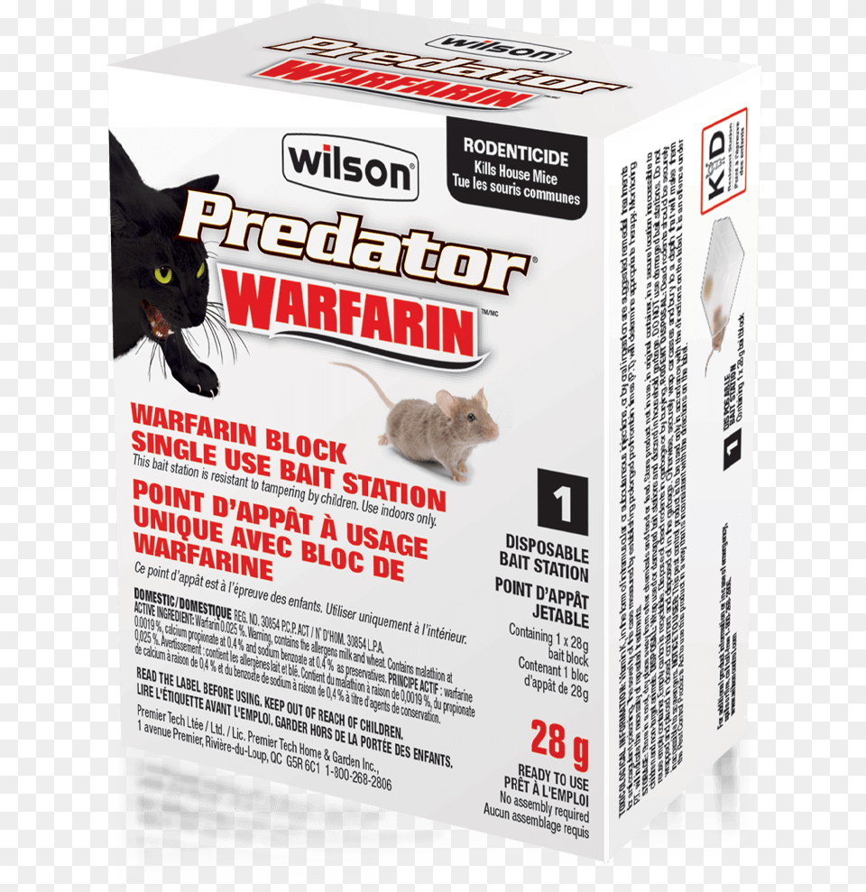 Wilson Warfarin Block Single Use Bait Station 1 Pack Rat, Animal, Cat, Mammal, Pet Free Png Download