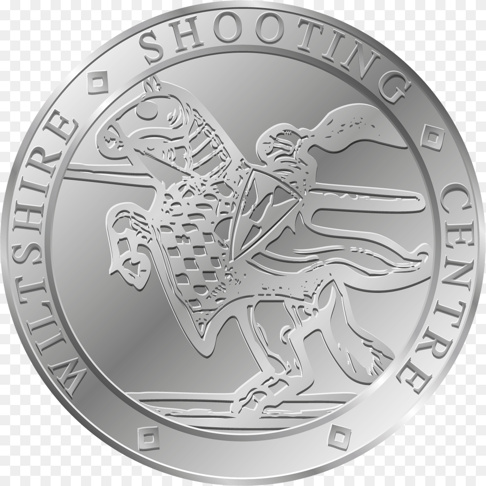 Wiltshire Shooting Centre Coin, Silver, Disk, Money Png