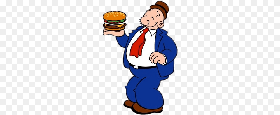 Wimpy Holding Hamburger Popeye The Sailor Man Characters, Baby, Person, Face, Head Free Transparent Png