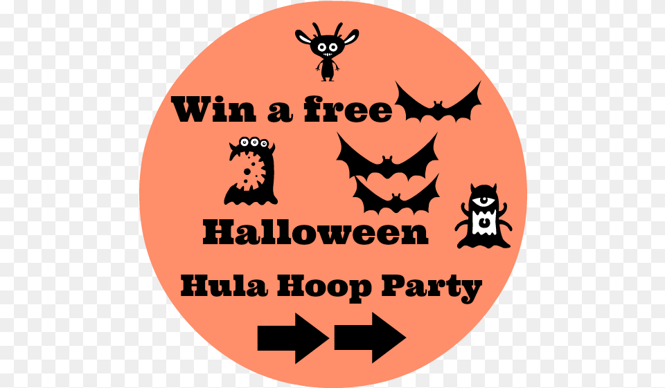 Win A Free Halloween Hula Hoop Party Poster, Logo, Symbol, Face, Head Png