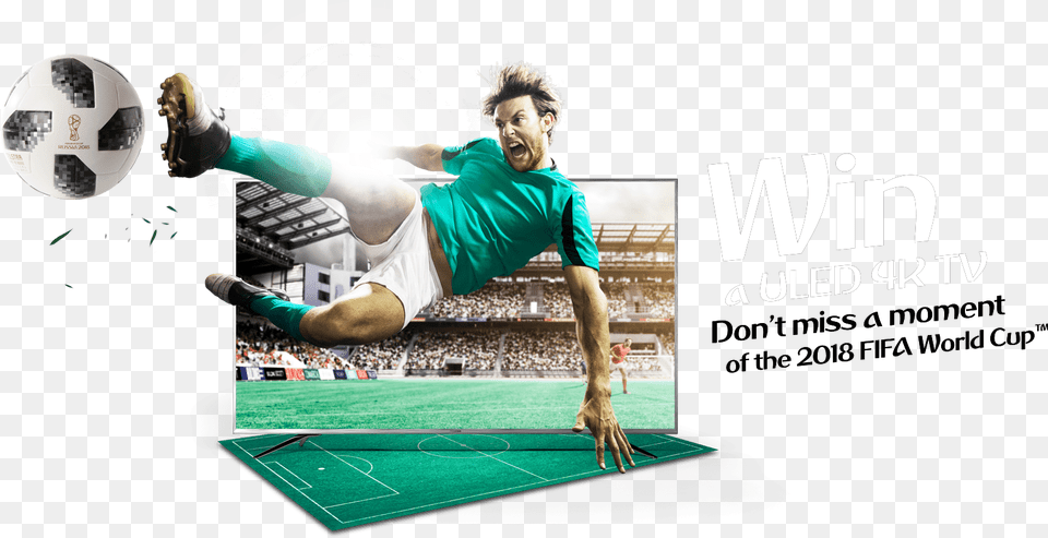 Win A Uled 4k Tv Hisense Fifa World Cup, Advertisement, Adult, Poster, Person Png