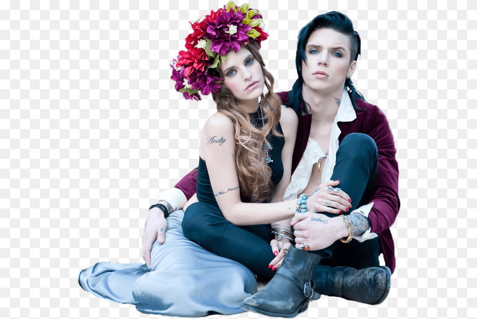 Win A Warped Tour Ride Along With Andy Biersack And Andy Black And His Wife, Plant, Flower Arrangement, Flower, Woman Free Transparent Png