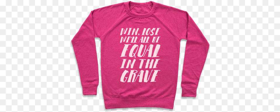 Win Lose We39ll All Be Equal In The Grave Pullover Neo Yokio T Shirt, Clothing, Knitwear, Long Sleeve, Sleeve Png Image