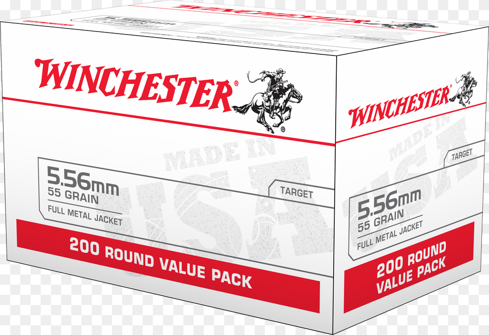 Winchester 556 Ammo 200 Rounds, Box, Cardboard, Carton, Package Free Transparent Png