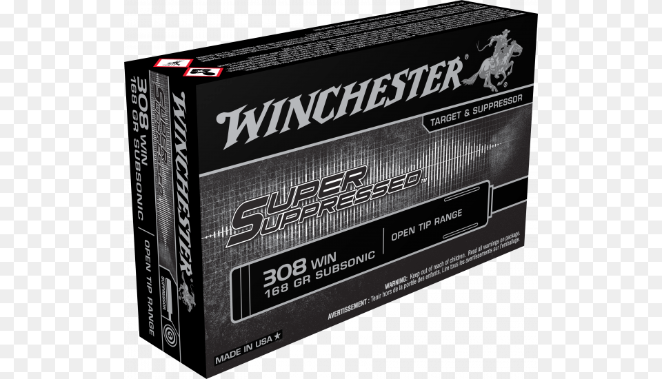 Winchester Ammo Sup308 Super Suppressed 308 Winchester7 Winchester Subsonic, Scoreboard, Hardware, Computer Hardware, Electronics Free Transparent Png