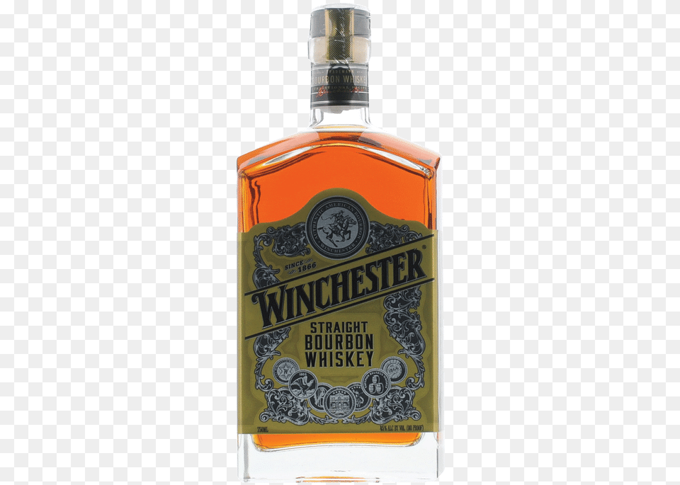 Winchester Straight Bourbon Winchester Whiskey, Alcohol, Beverage, Liquor, Bottle Png
