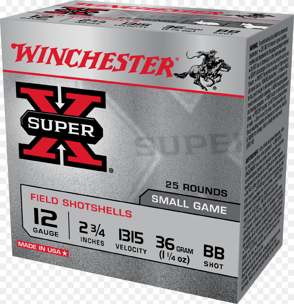 Winchester Super X 12g Bb 2 34 Winchester Birdshot 12 Gauge, Box, Computer Hardware, Electronics, Hardware Png Image
