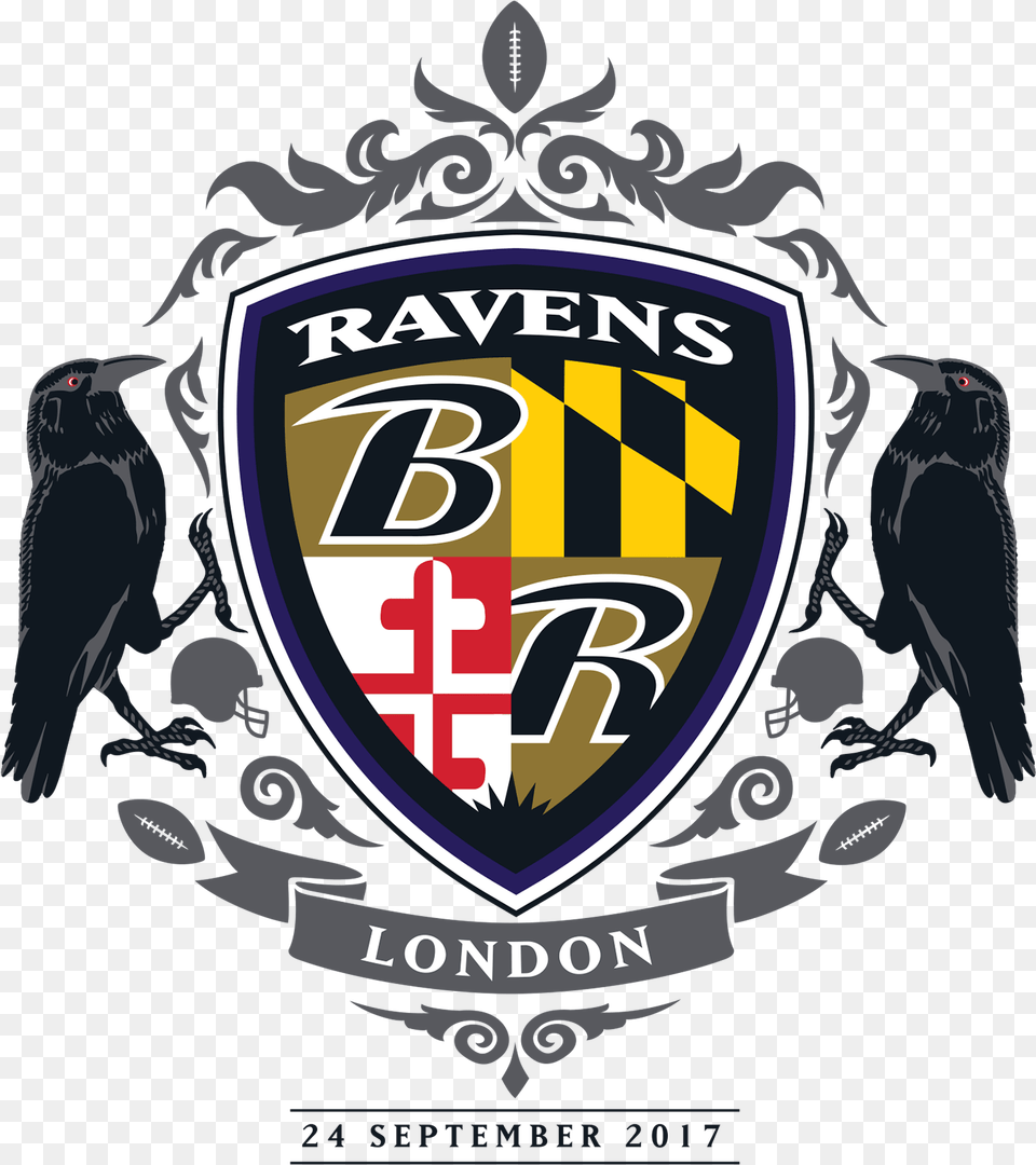 Wincraft Baltimore Ravens Nfl 2017 London Games, Logo, Emblem, Symbol, Badge Free Png