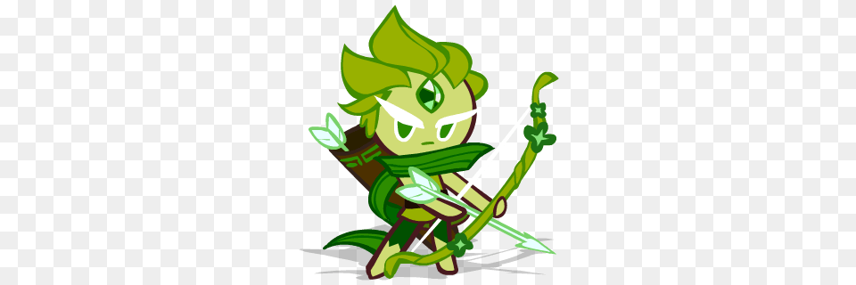 Wind Archer Cookie Run, Green, Bow, Weapon, Elf Free Transparent Png