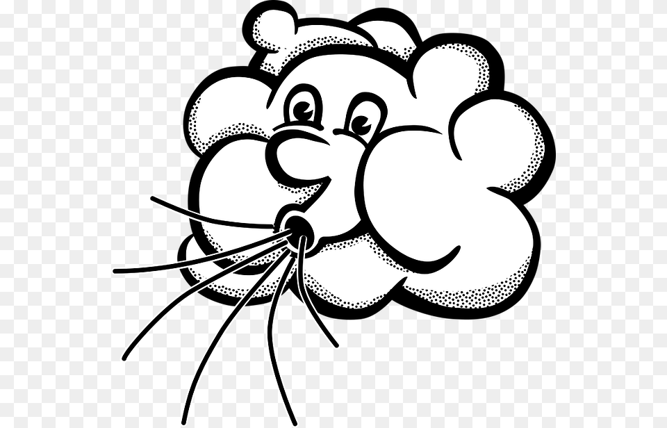 Wind Blowing Cloud Air Cartoon Wind Clipart Transparent Background, Animal, Bee, Insect, Invertebrate Free Png