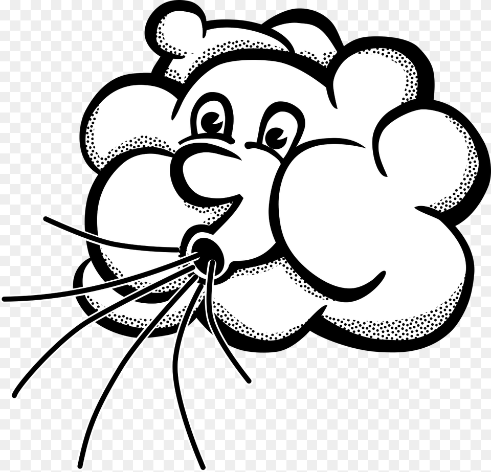 Wind Blowing Cloud Away Clipart Black And White Clip Art Images, Animal, Bee, Insect, Invertebrate Png