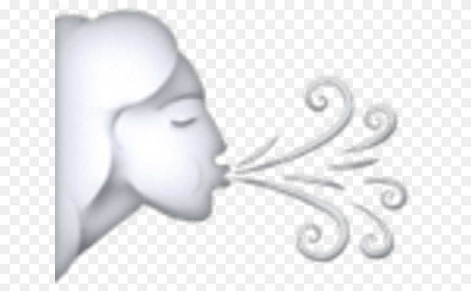 Wind Blowing Emoji, Adult, Person, Woman, Female Png Image