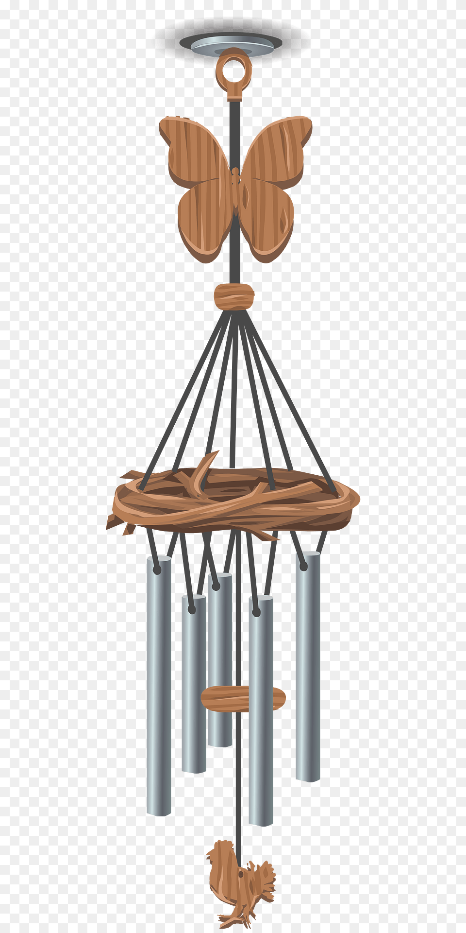 Wind Chimes Ceiling Decor Clipart, Chime, Musical Instrument, Chandelier, Lamp Free Png Download
