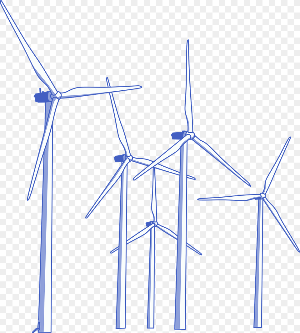 Wind Farm Line Art, Engine, Machine, Motor, Turbine Png Image