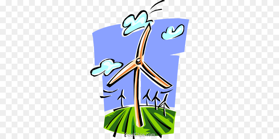 Wind Power Royalty Vector Clip Art Illustration, Engine, Machine, Motor, Turbine Png