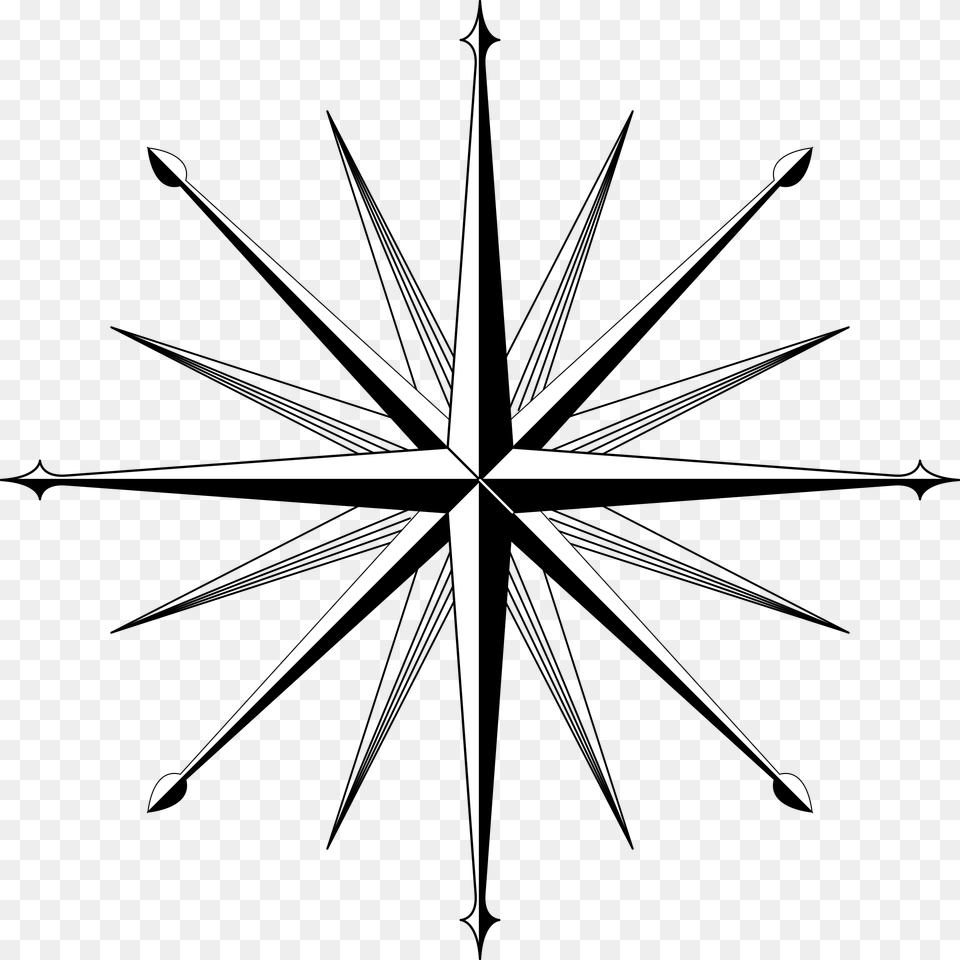 Wind Rose Compass Rose Clip Arts 16 Point Compass Rose, Symbol, Blade, Dagger, Knife Free Transparent Png