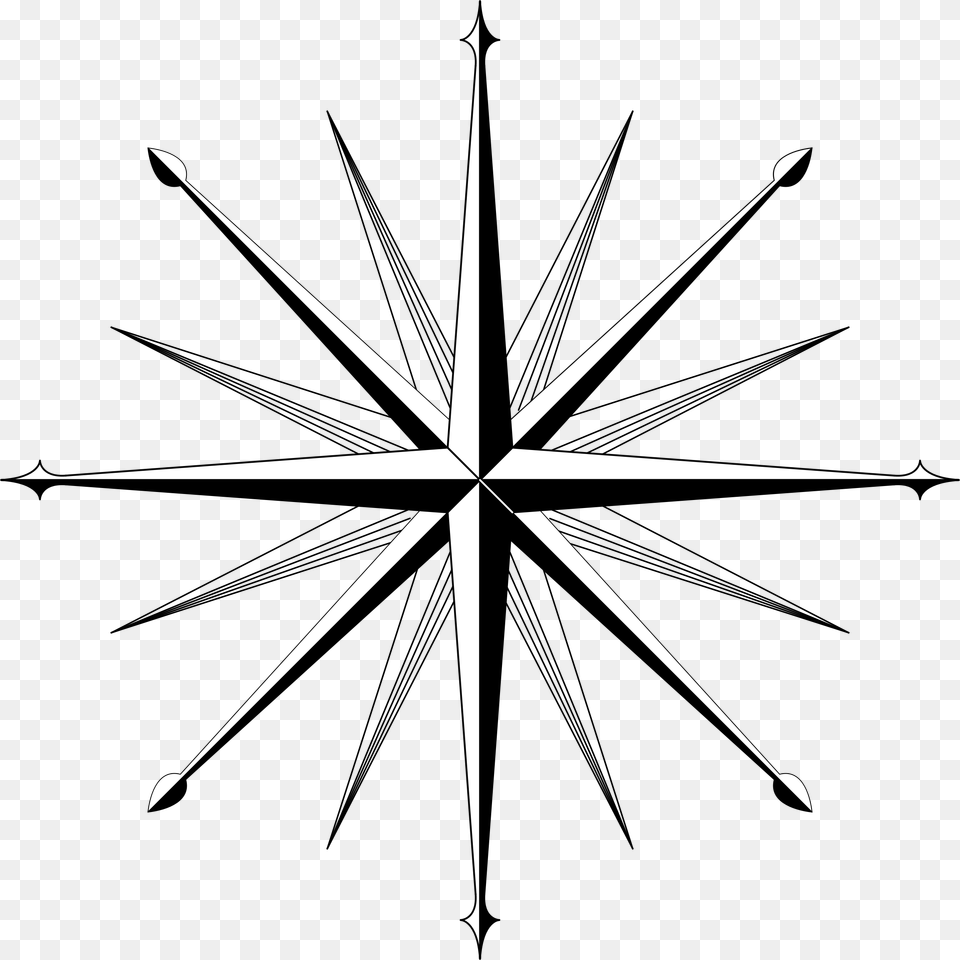 Wind Rose Compass Rose Icons, Symbol, Blade, Dagger, Knife Free Png Download