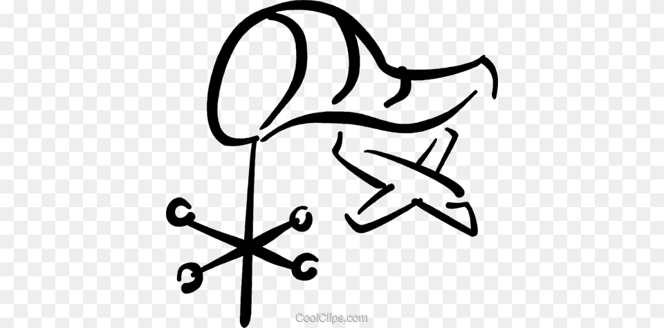 Wind Sock And Airplane Royalty Vector Clip Art Illustration, Animal, Sea Life Free Png Download