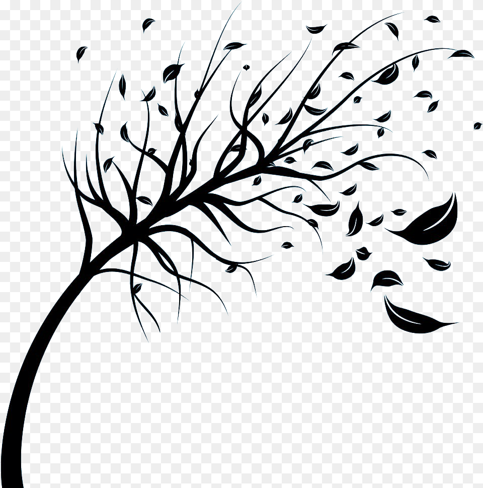 Wind Stock Photography Royalty Tree Clip Art Wind Blowing, Graphics, Floral Design, Pattern, Drawing Free Png