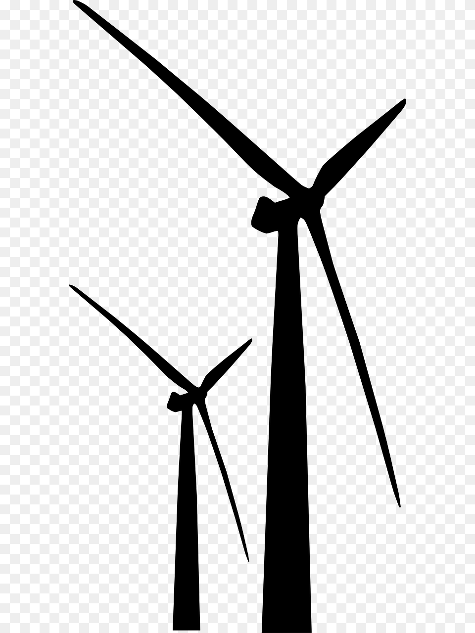 Wind Turbine Clip Art, Gray Free Png Download