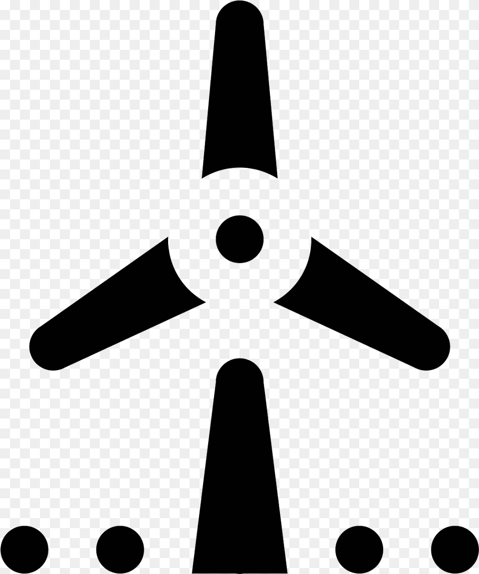 Wind Turbine Icon Illustration, Gray Free Png