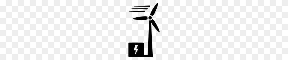 Wind Turbine Icons Noun Project, Gray Free Png Download