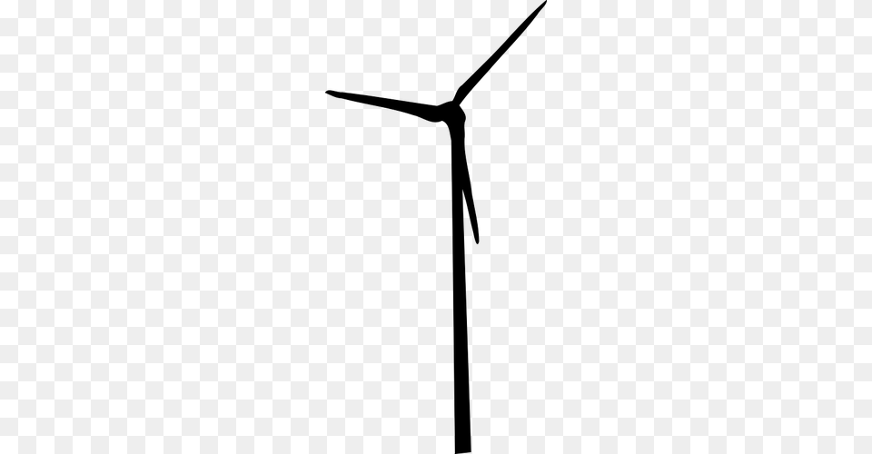 Wind Turbine Silhouette, Gray Free Png