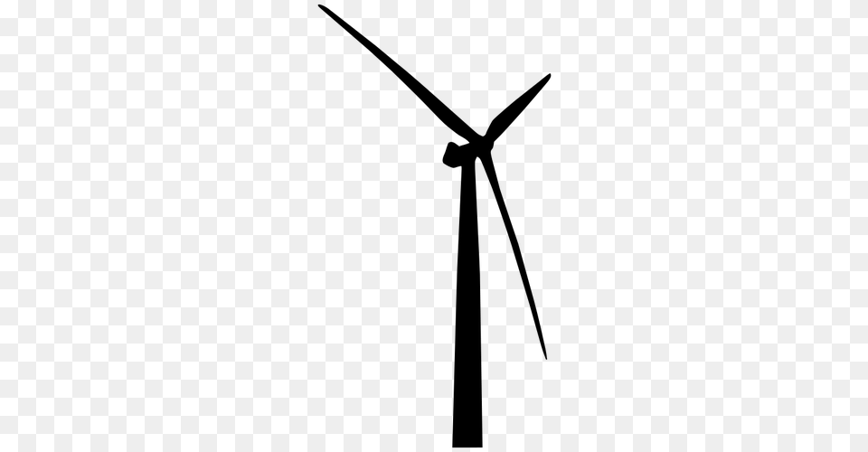 Wind Turbine Vector Clip Art, Gray Png Image
