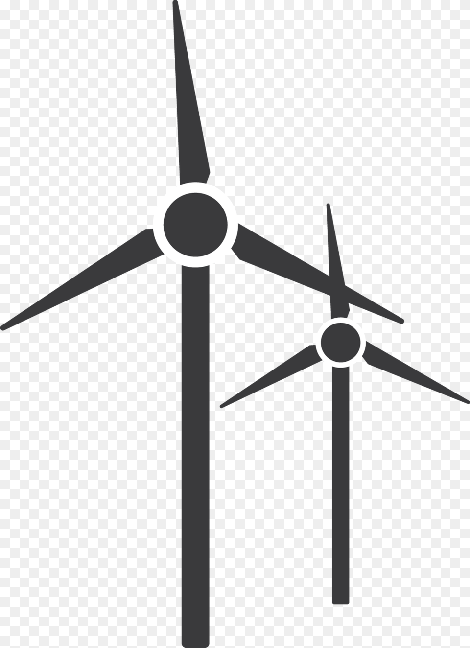 Wind Turbinewindlineclip Artclockwindmill Wind Turbine, Engine, Machine, Motor, Cross Free Png Download