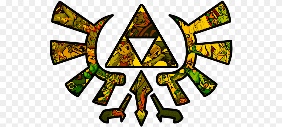 Wind Waker Triforce By Rainbowonhigh From Wind Waker Triforce, Art, Person, Symbol Free Png Download