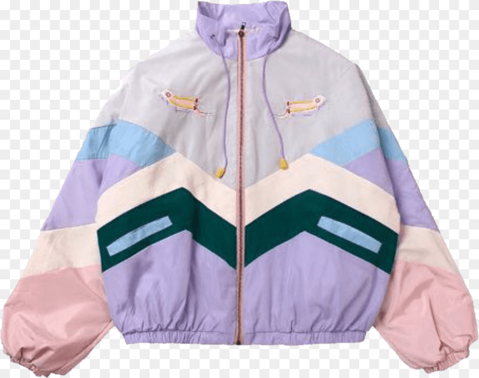 Windbreaker Cute Retro Vaporwave Beautiful Pastel Aesthetic Jacket, Clothing, Coat, Hoodie, Knitwear Png Image
