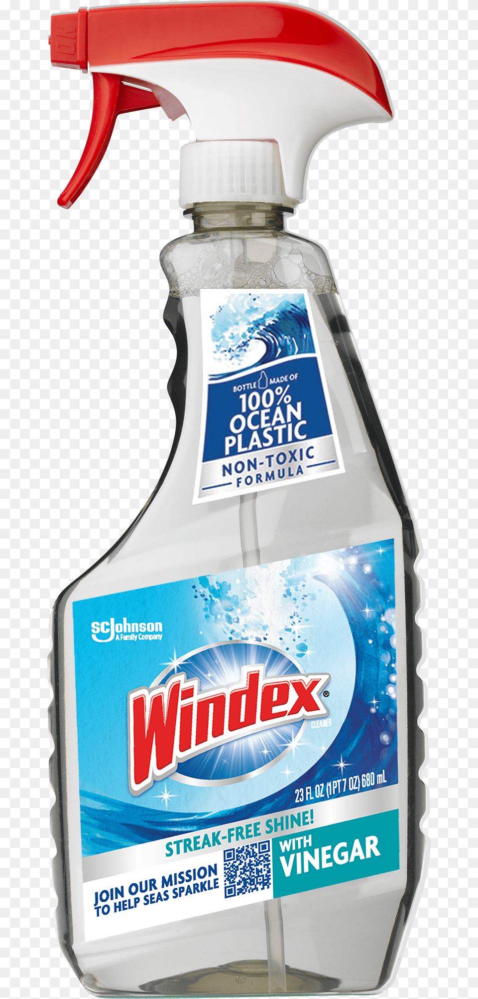 Windex Vinegar Ocean Plastic Bottle Windex, Cleaning, Person, Qr Code, Tin Free Png