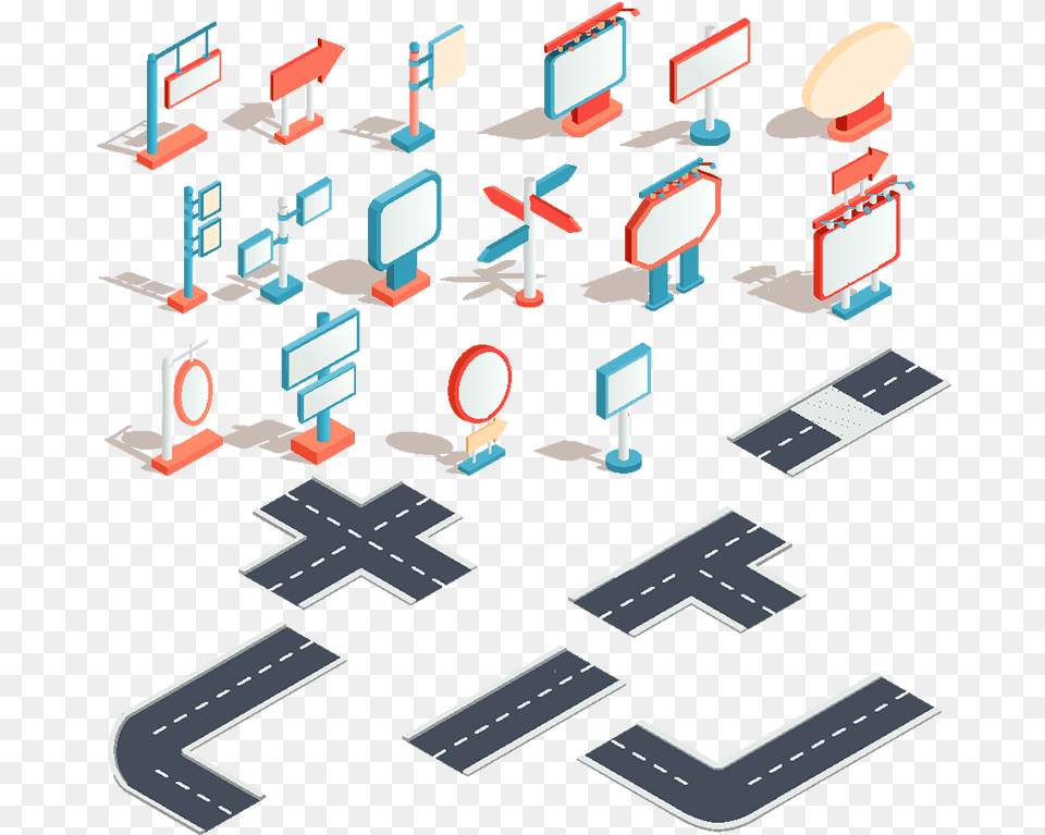 Winding River Clipart Isometric Street Vector Free Transparent Png