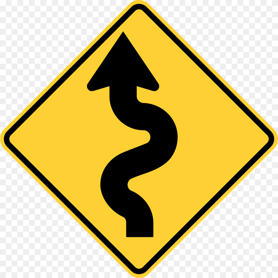 Winding Road Clipart, Sign, Symbol, Road Sign Png Image