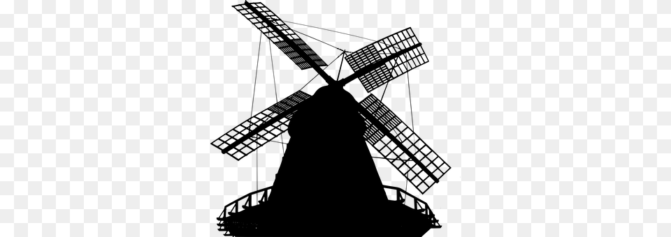 Windmill Gray Png