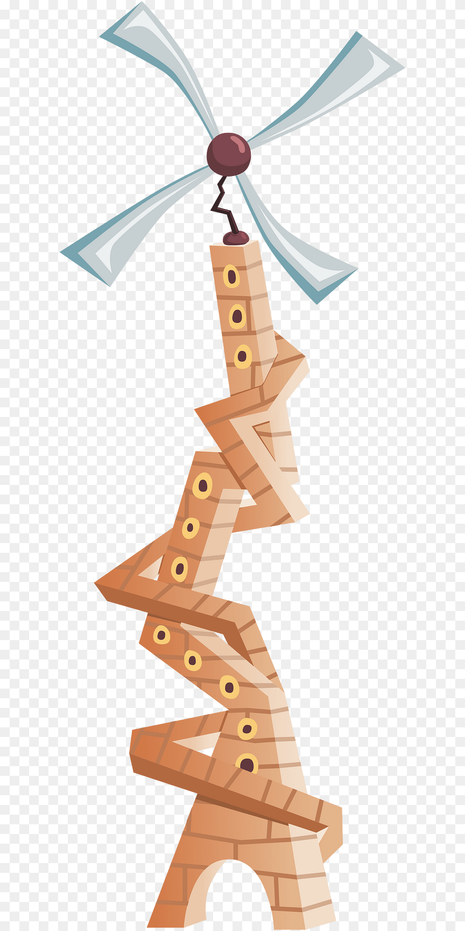 Windmill Clipart, Wood Png