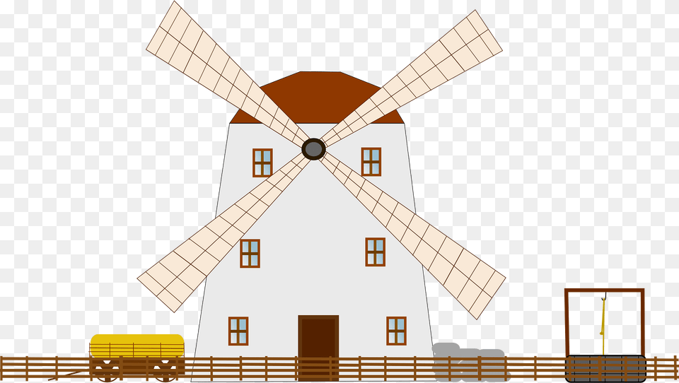 Windmill Clipart, Outdoors, Engine, Machine, Motor Free Png