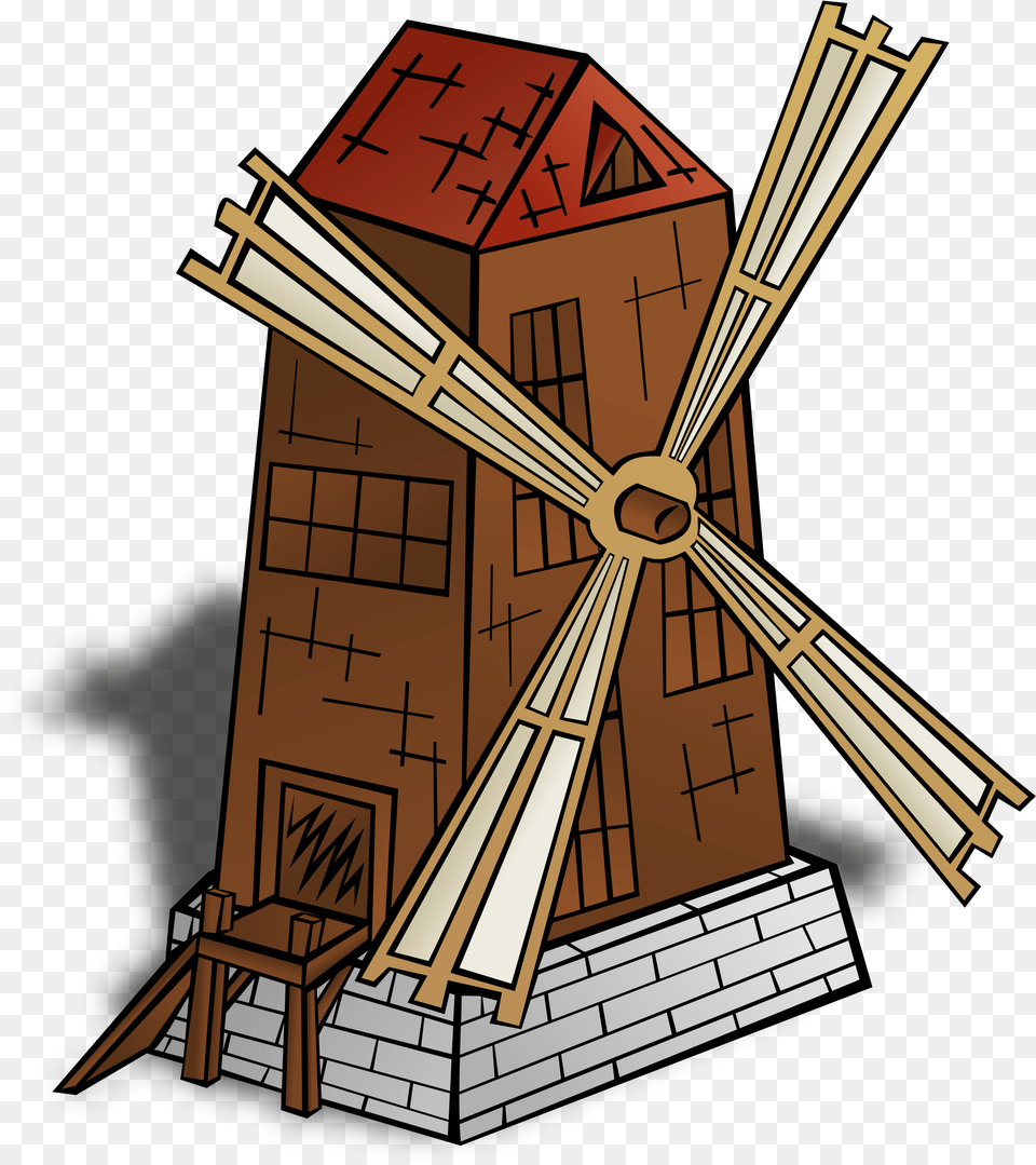 Windmill Clipart Drawing Mill Clipart, Outdoors, Engine, Machine, Motor Free Transparent Png