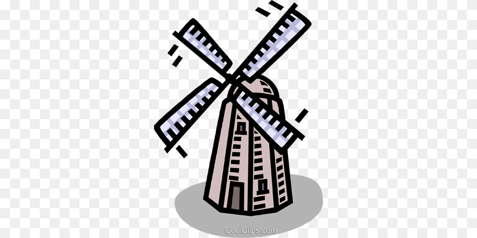 Windmill Holland Royalty Vector Clip Art Illustration, Outdoors, Machine, Motor, Engine Free Png Download