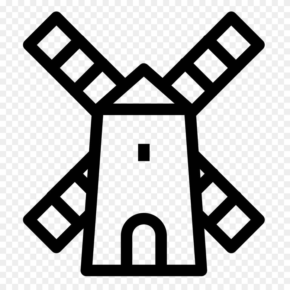 Windmill Icon, Gray Free Png Download